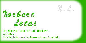 norbert letai business card