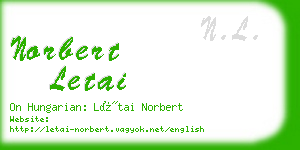 norbert letai business card